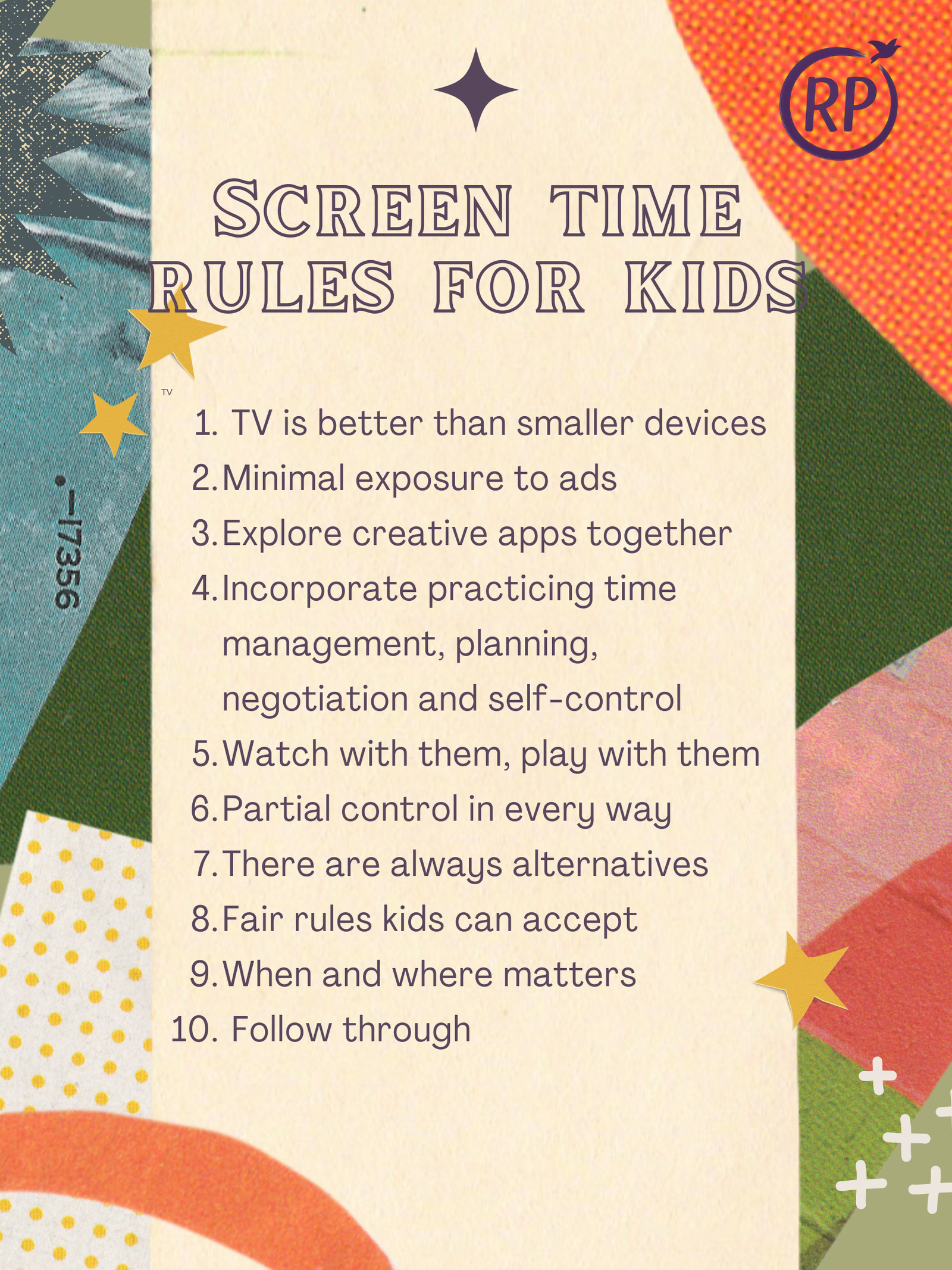 Screen time rules